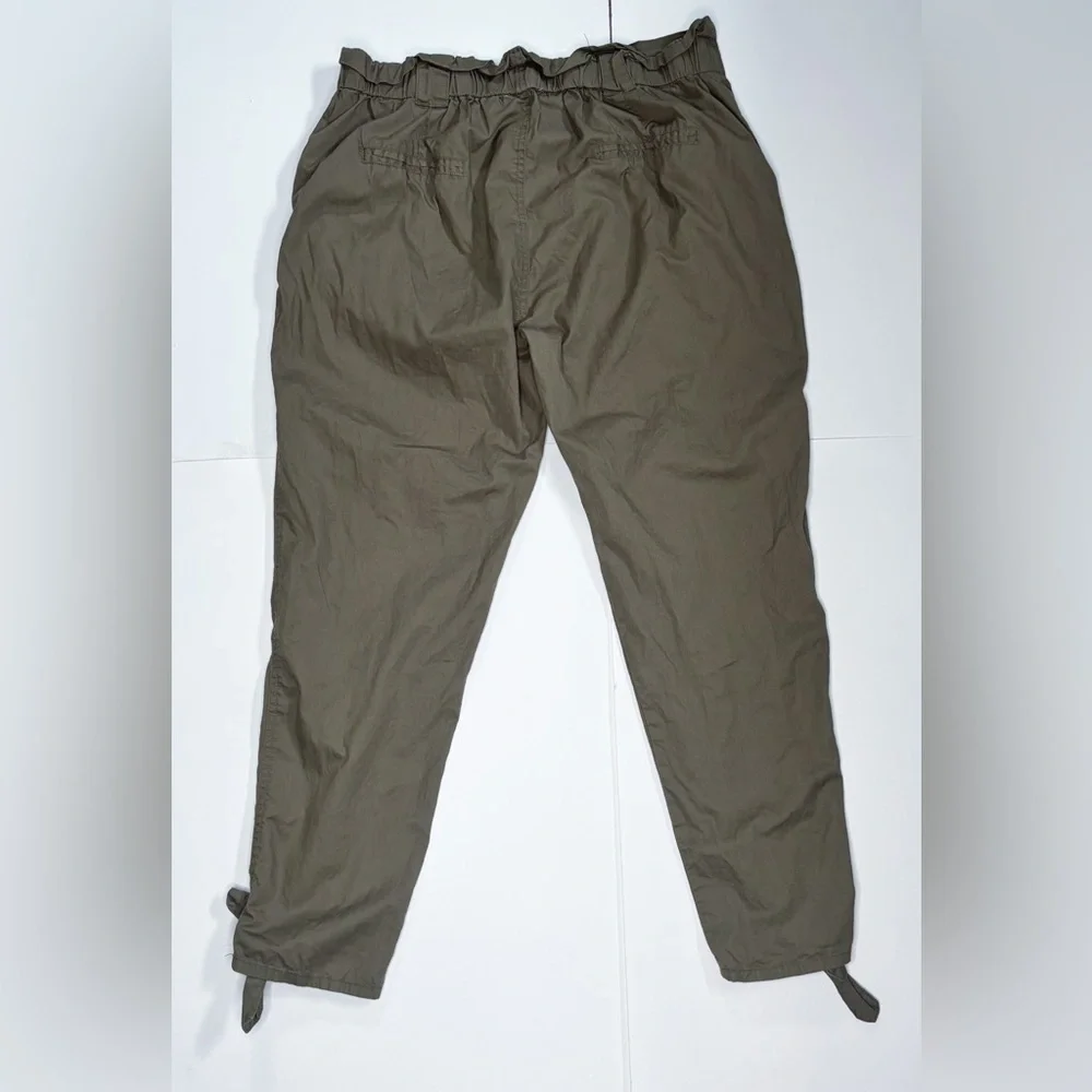 Hayden Olive Green Paper Bag Waist Pants Junior Large Goblin Gremlin Core Grunge